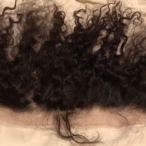 Virgin Indian Curly 14in Frontal With Baby Hairs